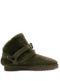 Burberry buckled shearling ankle boots - Green