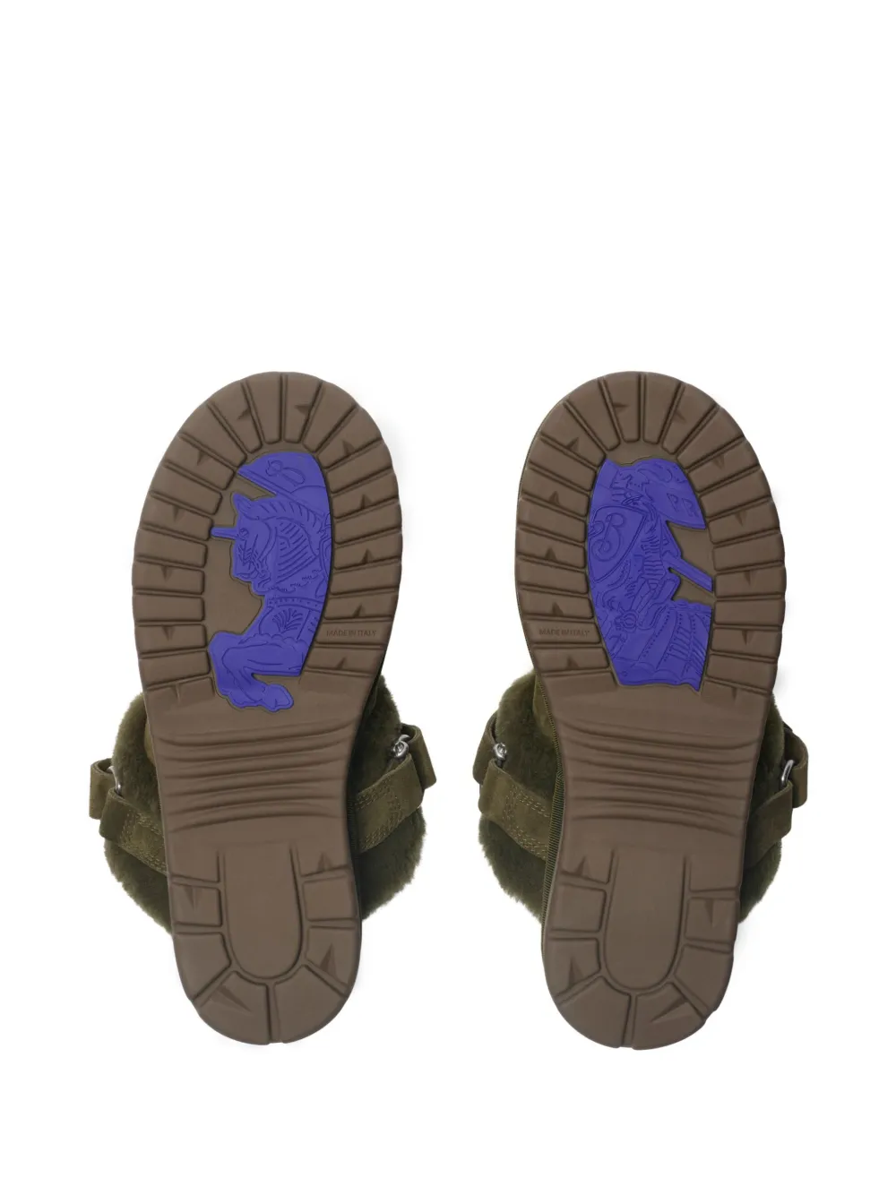 Burberry Chubby calf suede mules Green