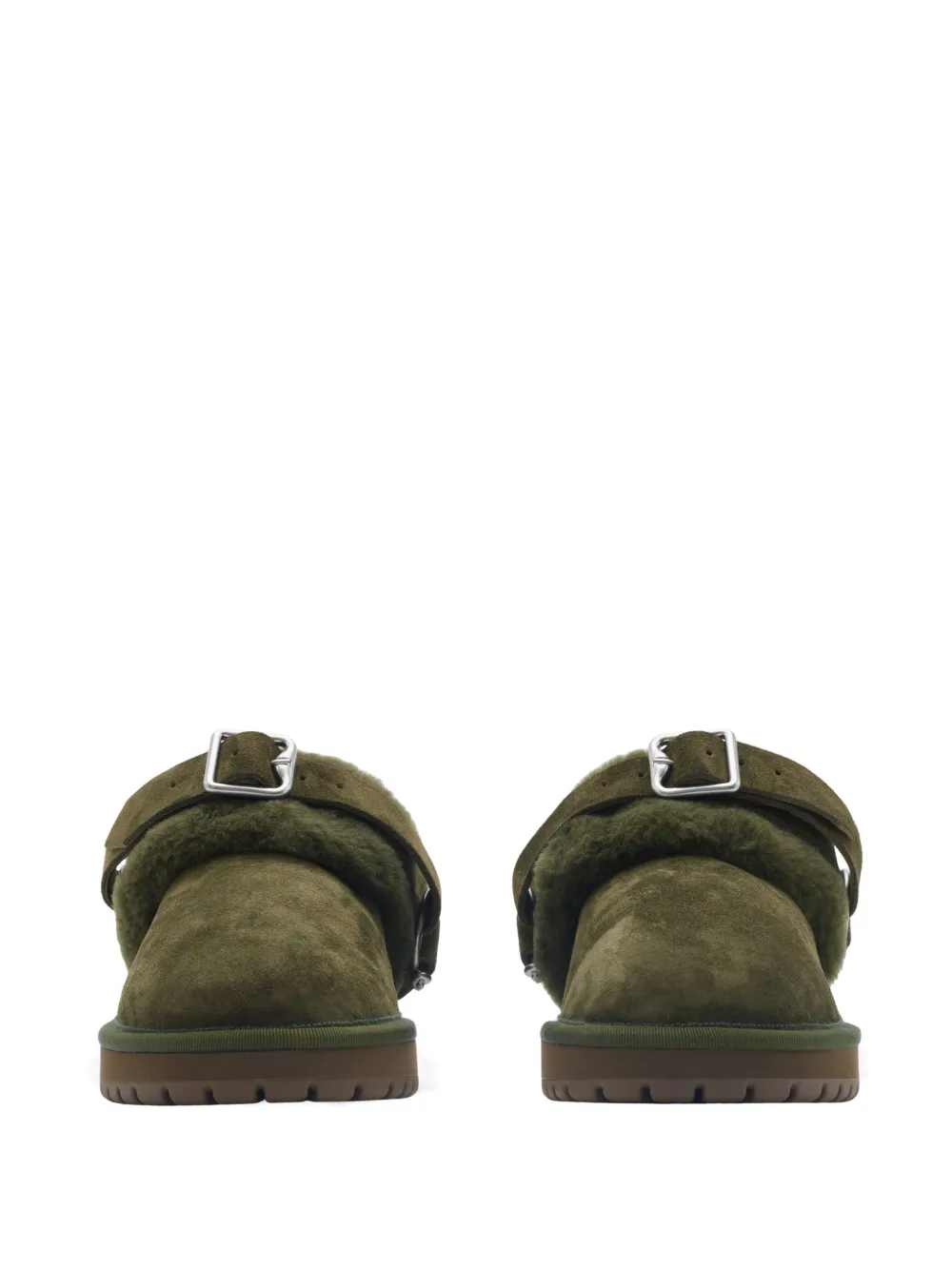 Burberry Chubby suède muiltjes - Groen