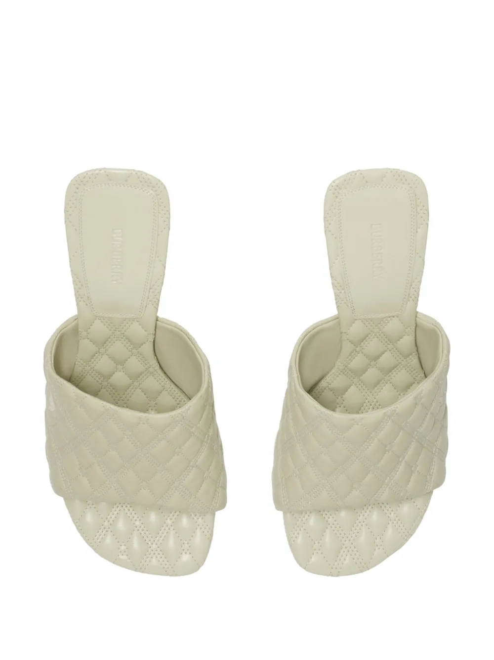 Burberry 100mm quilted leather mules Neutrals