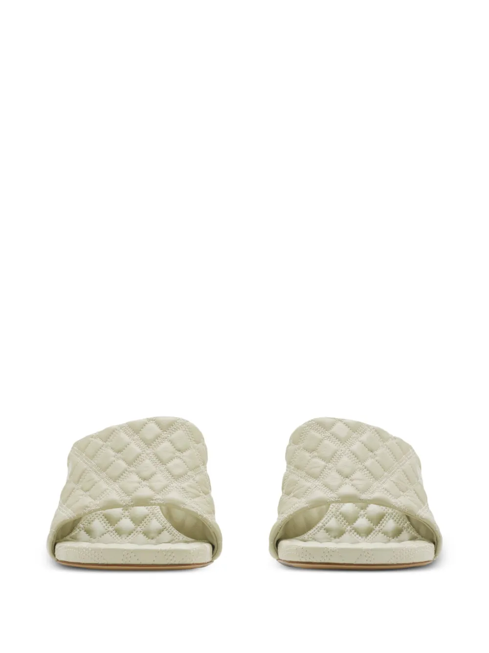 Burberry 100mm quilted leather mules Neutrals