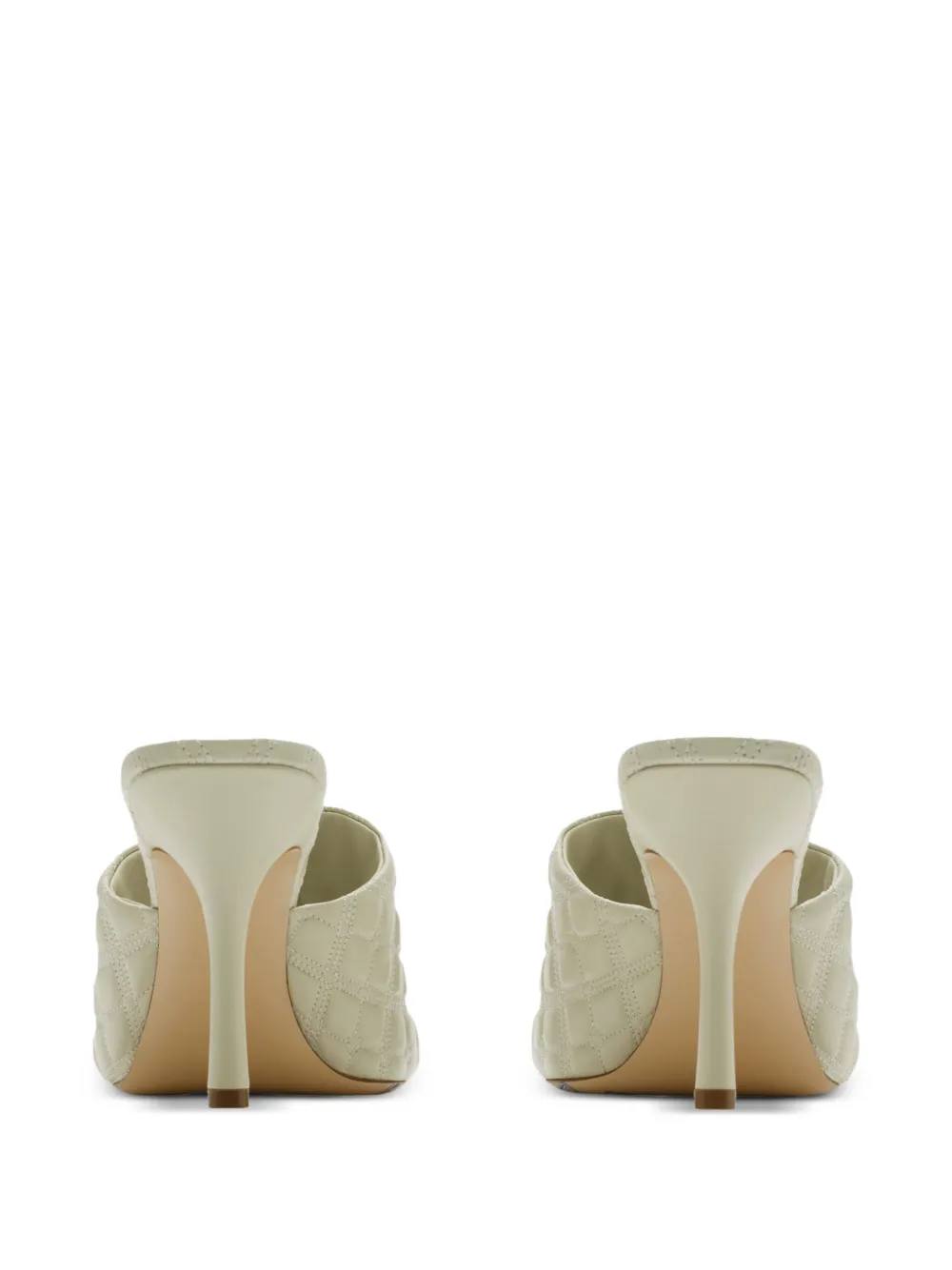 Burberry 100mm quilted leather mules Neutrals