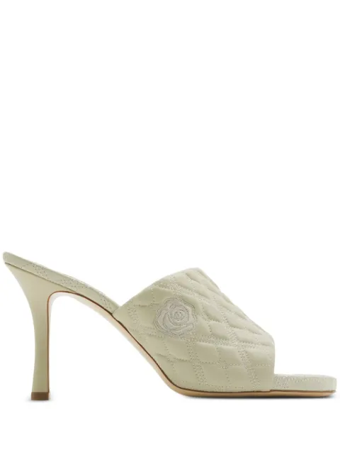 Burberry 100mm quilted leather mules 8092222 - 0