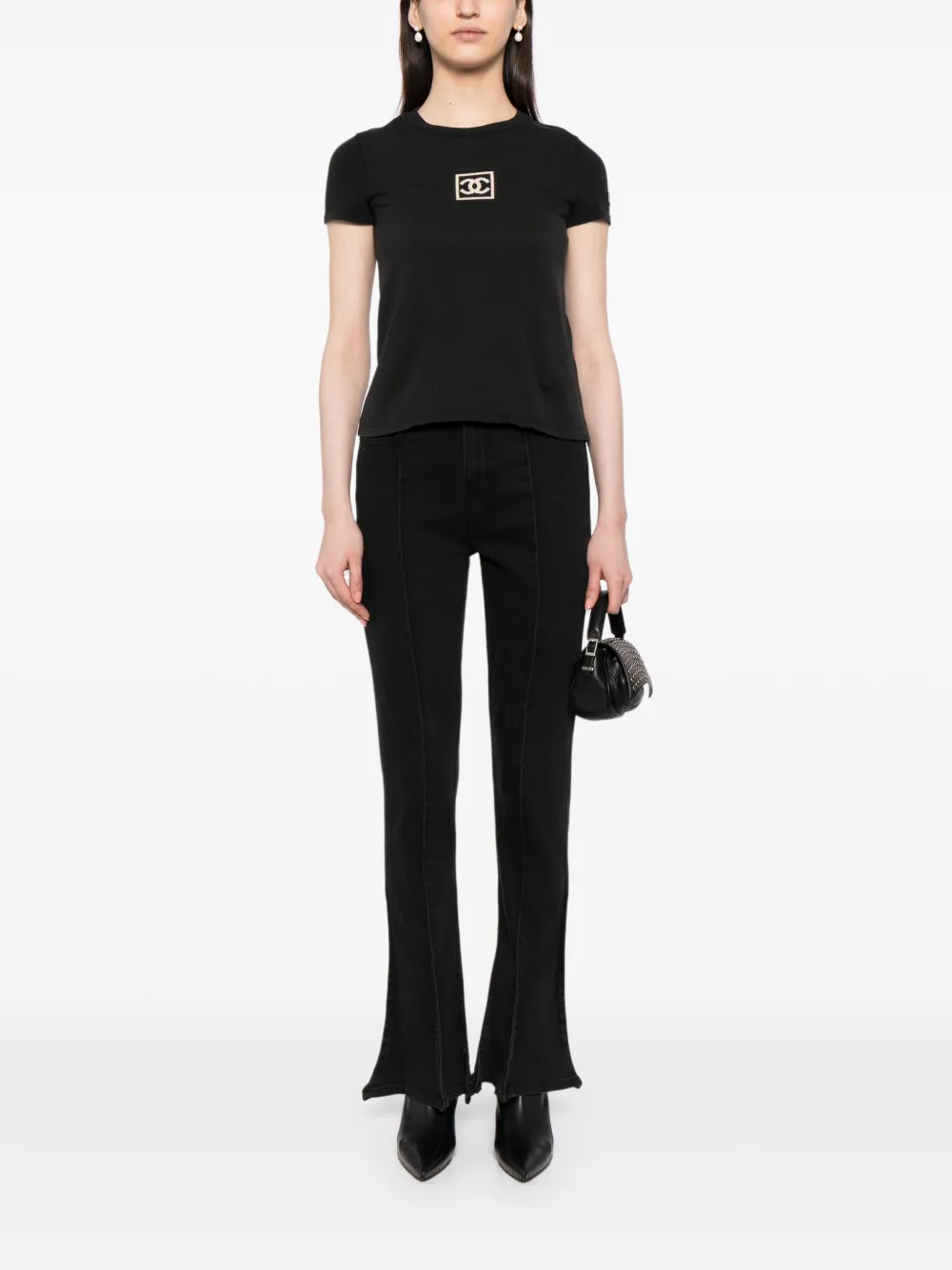 CHANEL Pre-Owned 2003 gebreide top - Zwart