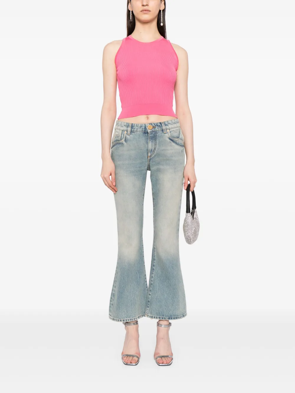 CHANEL Pre-Owned 1996 fijngeribbelde tanktop - Roze