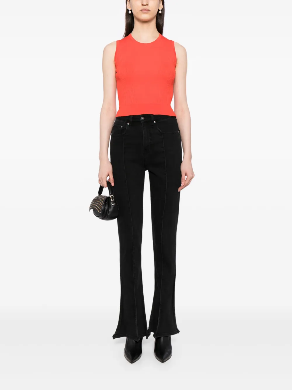 CHANEL Pre-Owned 1996 ribgebreide tanktop - Rood