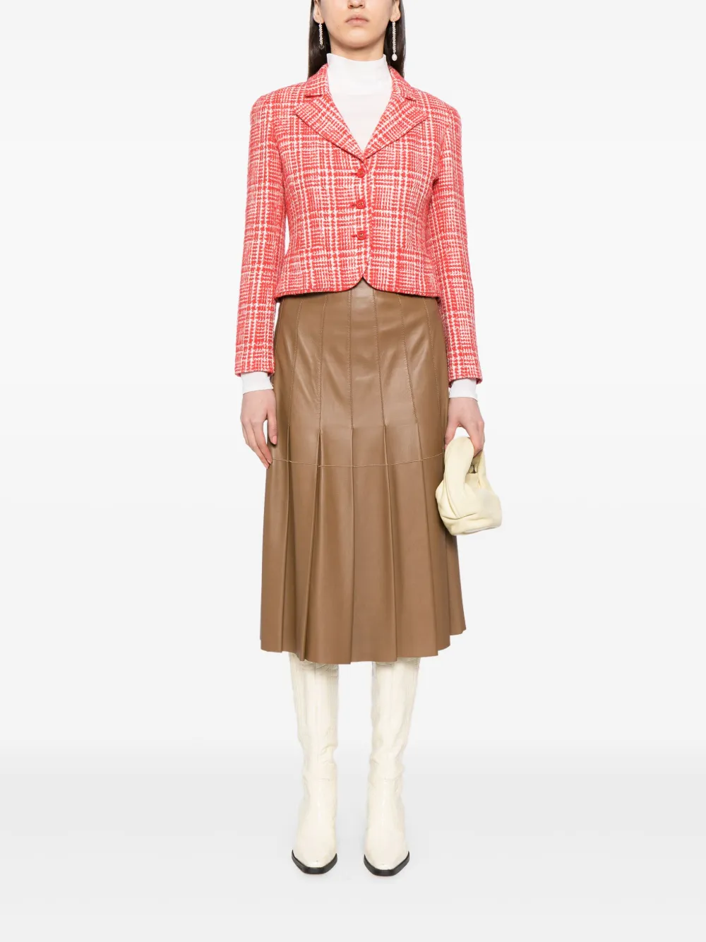 CHANEL Pre-Owned 1990 tweed jack - Rood