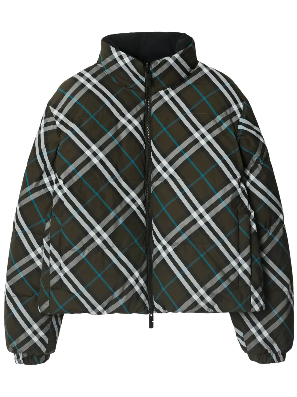 Burberry Geruit donsjack Groen