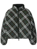 Burberry reversible check puffer jacket - Green