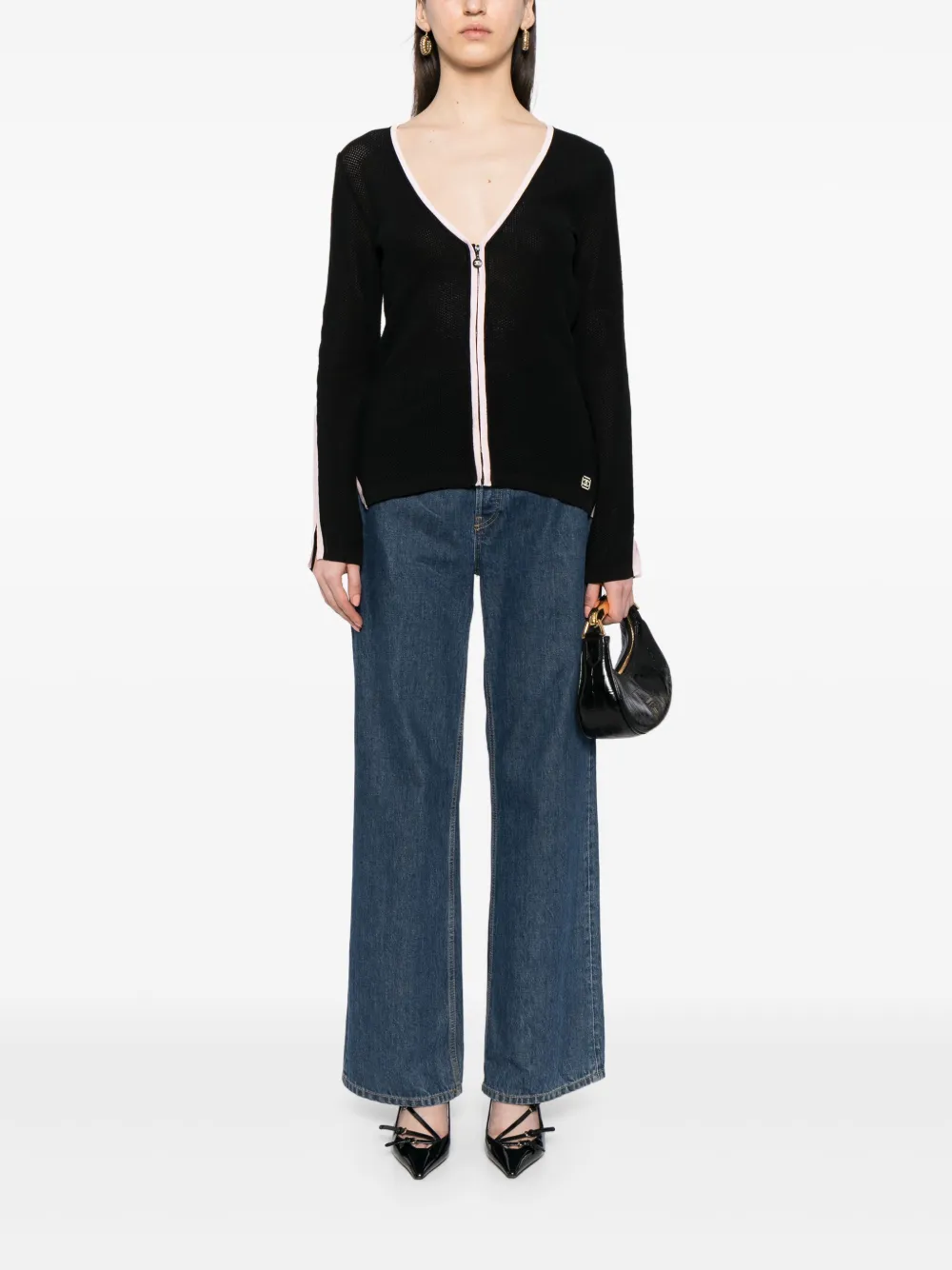 CHANEL Pre-Owned 2003 gebreid vest - Zwart