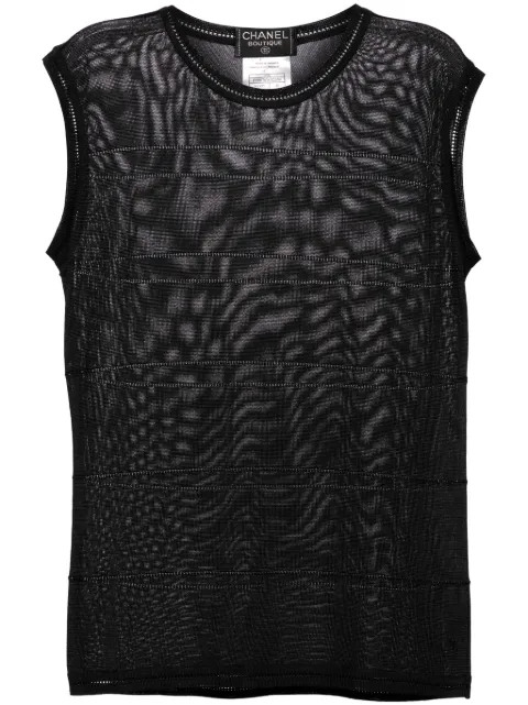 CHANEL 1997 striped knitted top Women