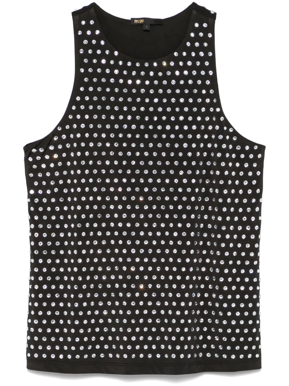 Maje Tanktop verfraaid met kristallen Zwart