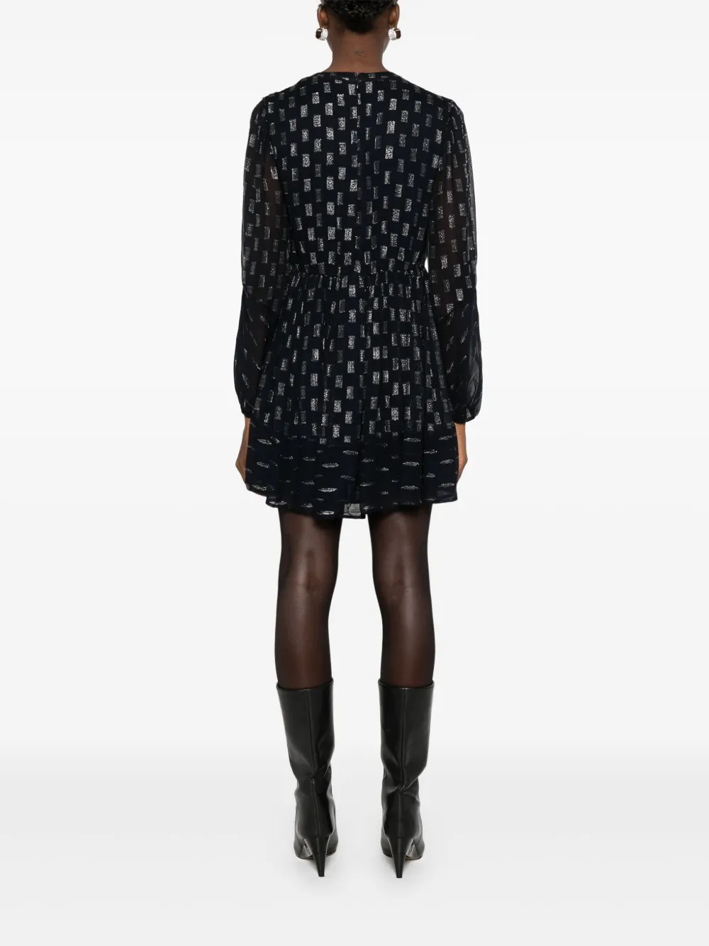 Affordable Maje floral-print pleated mini dress Women