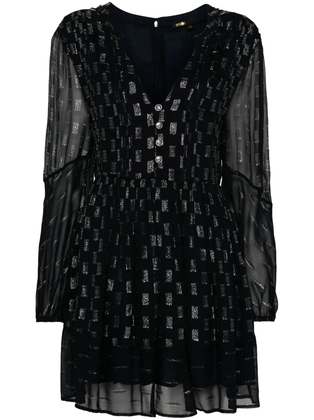 Maje floral-print pleated mini dress Women