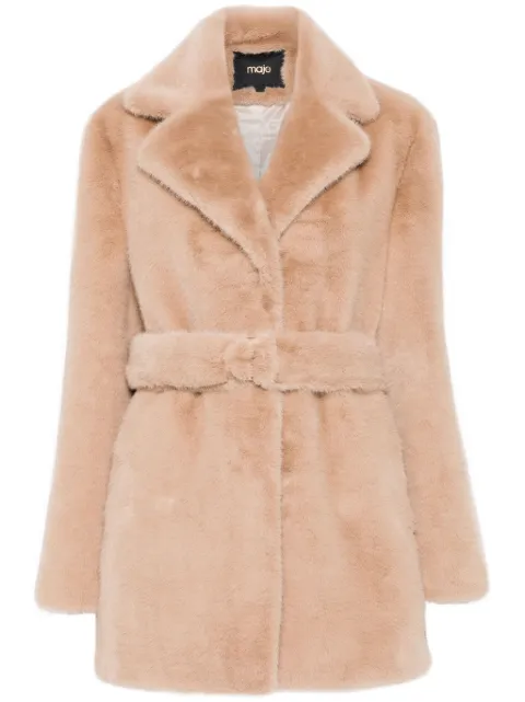 Maje faux-fur coat