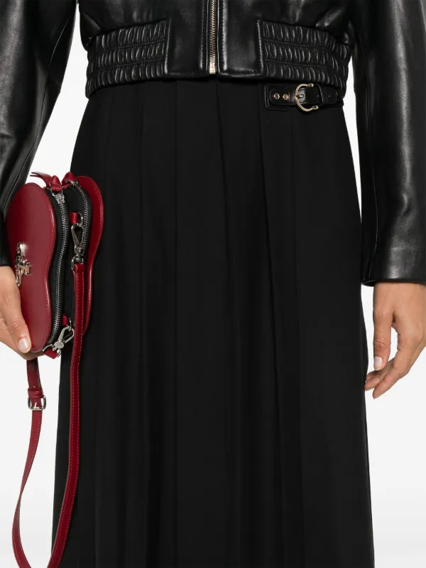 Maje asymmetric leather skirt discount
