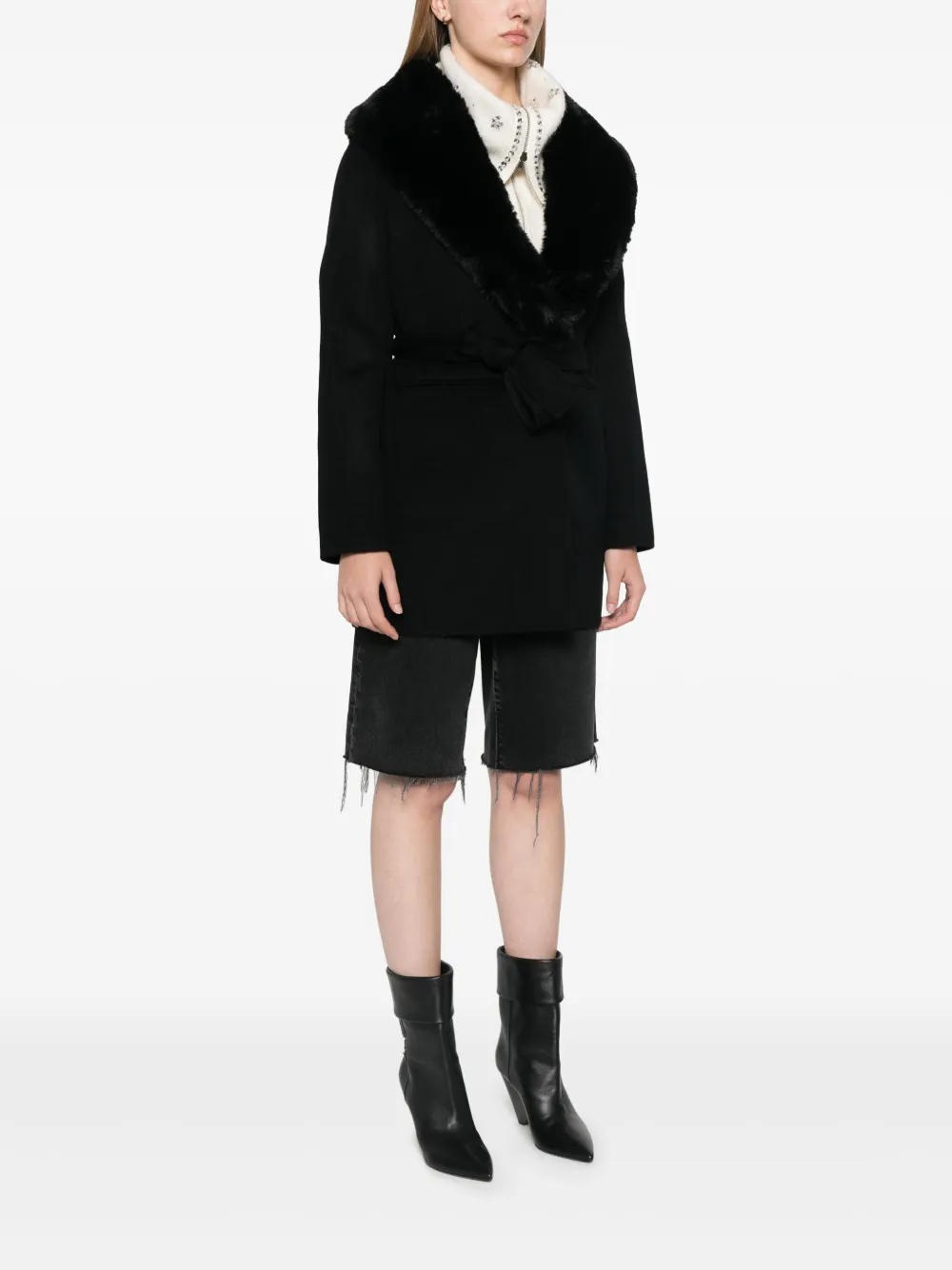 Cheap Maje double-faced midi coat Women
