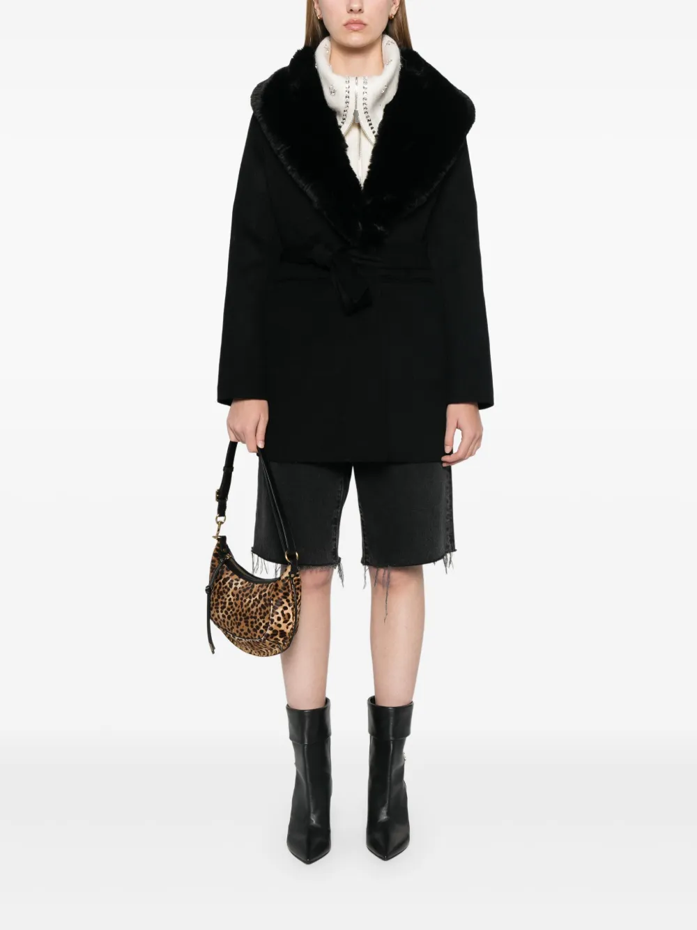 Cheap Maje double-faced midi coat Women