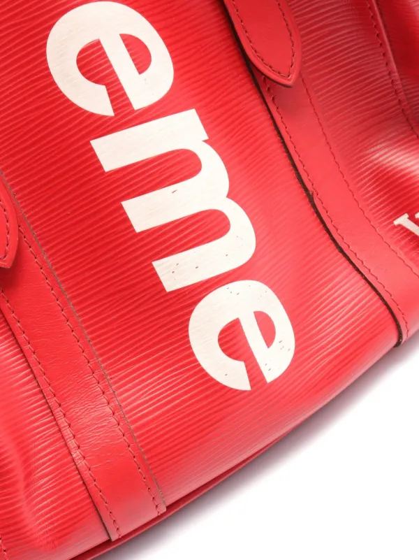 Louis Vuitton Pre Owned x Supreme 2017 Christopher PM Backpack Red FARFETCH CA