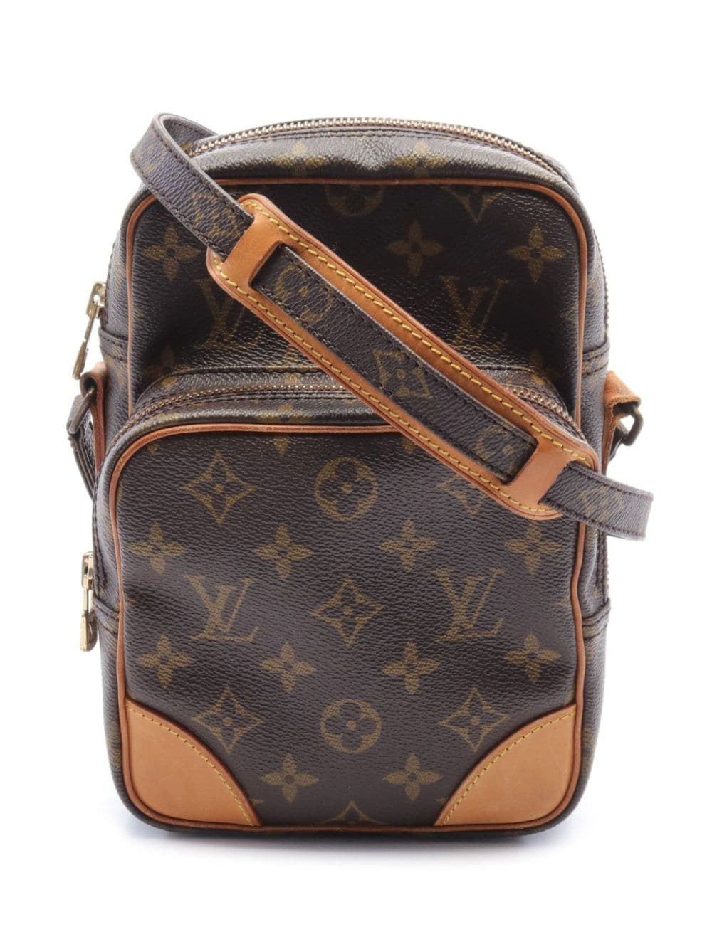 Pre-owned Louis Vuitton 1990 Amazon Shoulder Bag In Braun