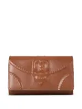 Maison MIHARA YASUHIRO embossed-leather key case - Brown