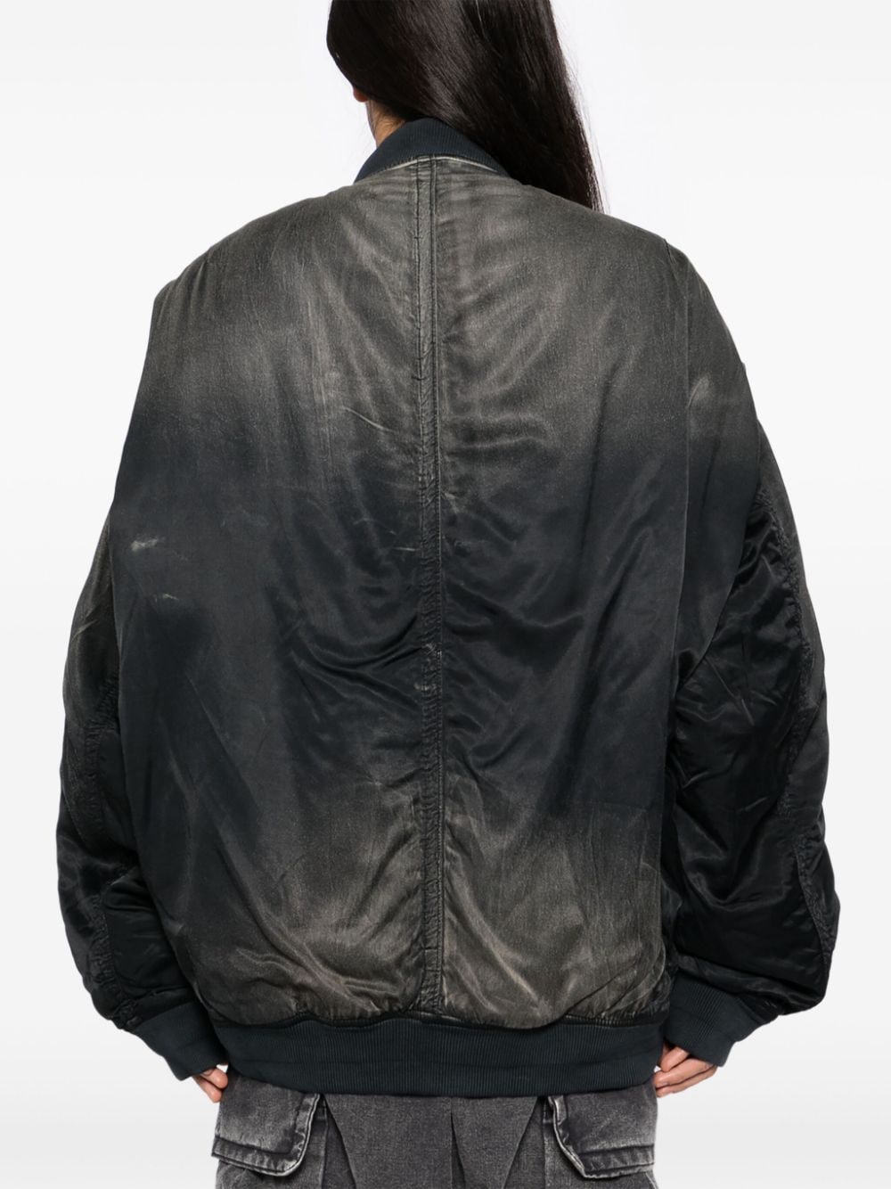 Shop Miharayasuhiro Aged Flight Jacket In 黑色