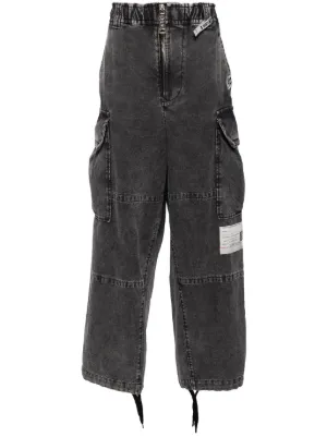 Maison MIHARA YASUHIRO レザーパンツ | ブラック | FARFETCH JP