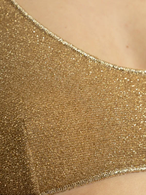 Oséree Lumiere Sporty 90s Lurex Bikini | Gold | FARFETCH PL