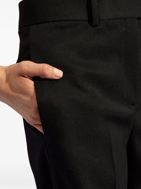 The Attico Jagger Wool Tailored Trousers | Black | FARFETCH JO