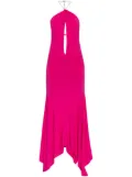 The Attico halterneck chain-link detail maxi dress - Pink