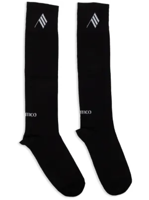 タイツ・ソックス THE ATTICO Logo socks White/Black The Attico Socks for Women - Shop on FARFETCH