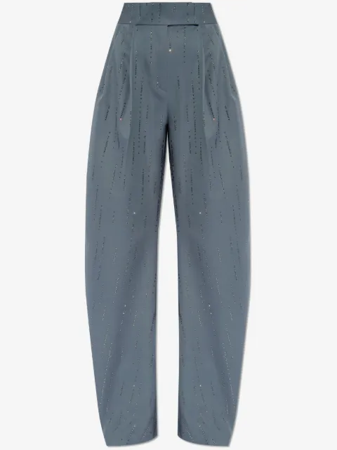 The Attico Gary crystal-embellished trousers 