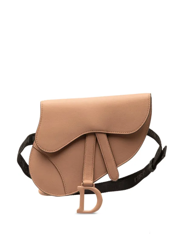 Dior Pre-owned 2019 Ultra Matte Saddle Belt Bag in Pink