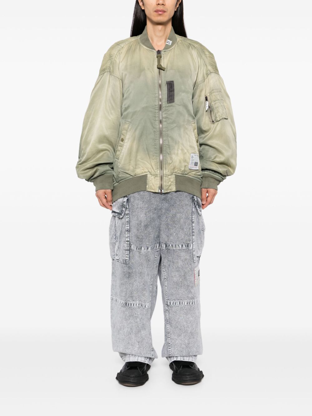 Shop Miharayasuhiro Amateur Sewn Military Trousers In White