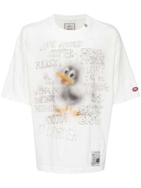 Maison MIHARA YASUHIRO printed distressed t-shirt