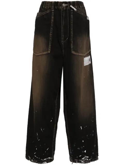 Maison MIHARA YASUHIRO Weite Jeans mit Farbklecks-Print