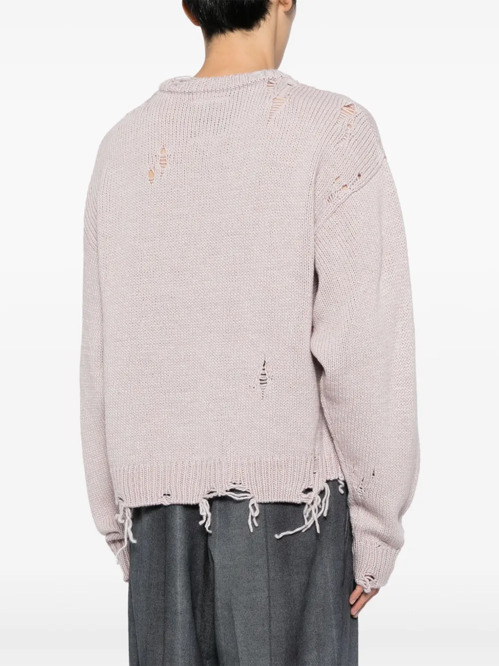 Maison MIHARA YASUHIRO Gerafeld vest met intarsia Roze