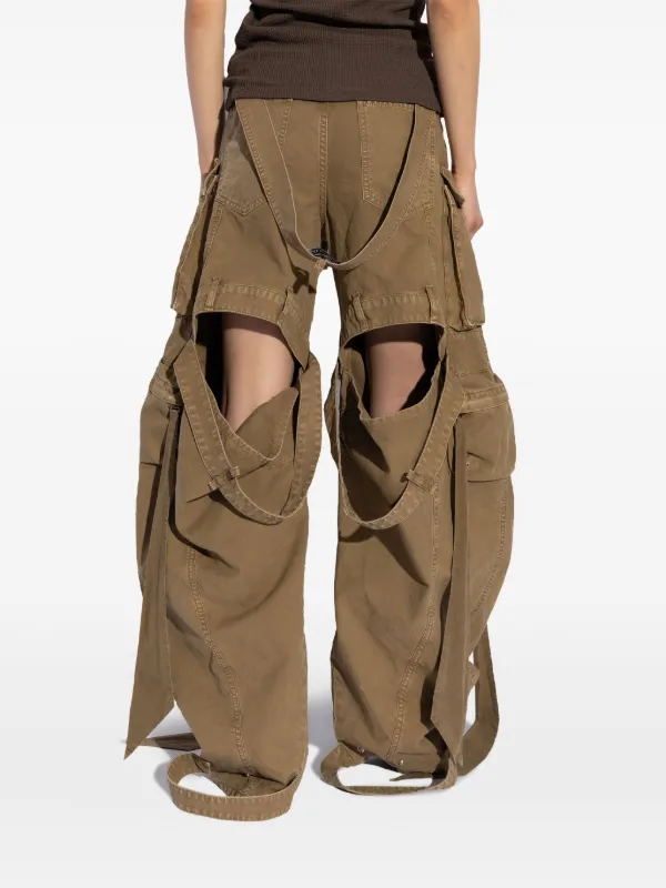 The Attico wide-leg Cargo Jeans | Brown | FARFETCH