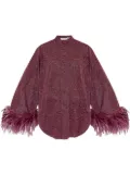 Oséree Lumiére Plumage lurex shirt - Purple