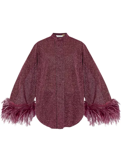 Oséree Lumiére Plumage lurex shirt