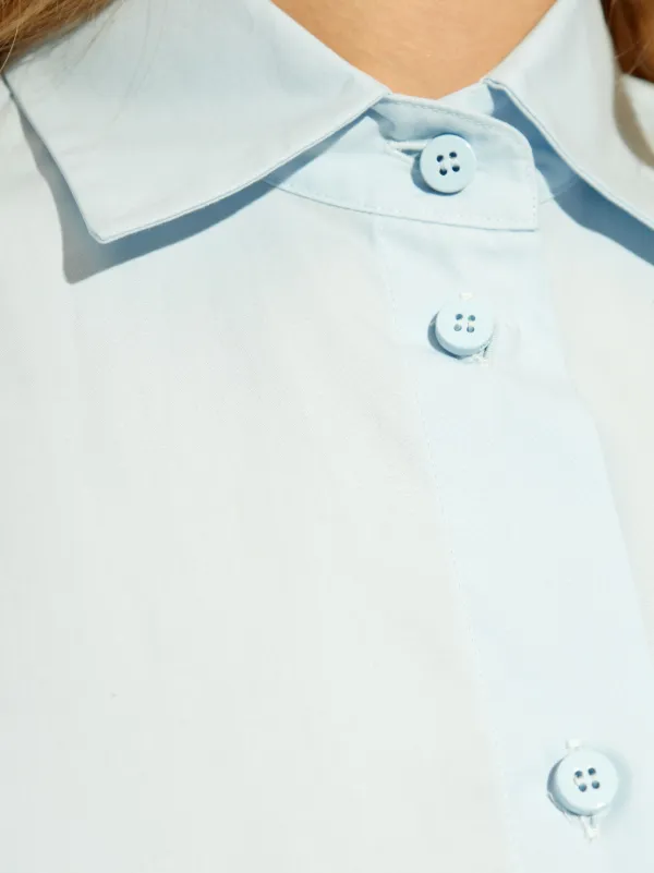 【関税込み】THE ATTICO ELIZA SHIRT The Attico Eliza Striped Cotton Shirt | Blue | FARFETCH