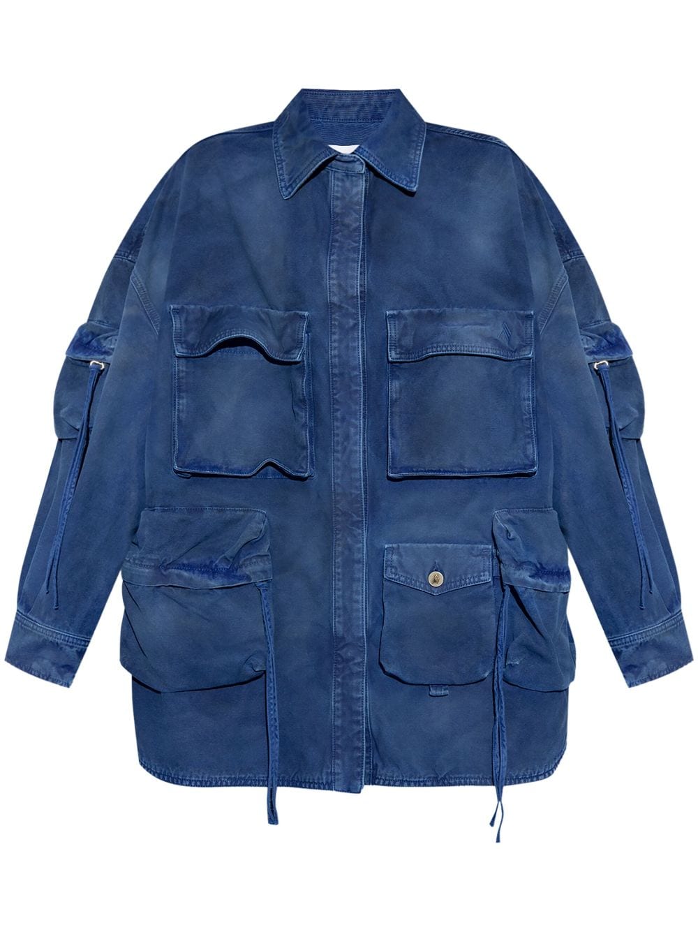 Attico Oversized Denim Jacket In Blue