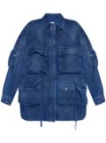 The Attico Oversized Denim Jacket - Blue