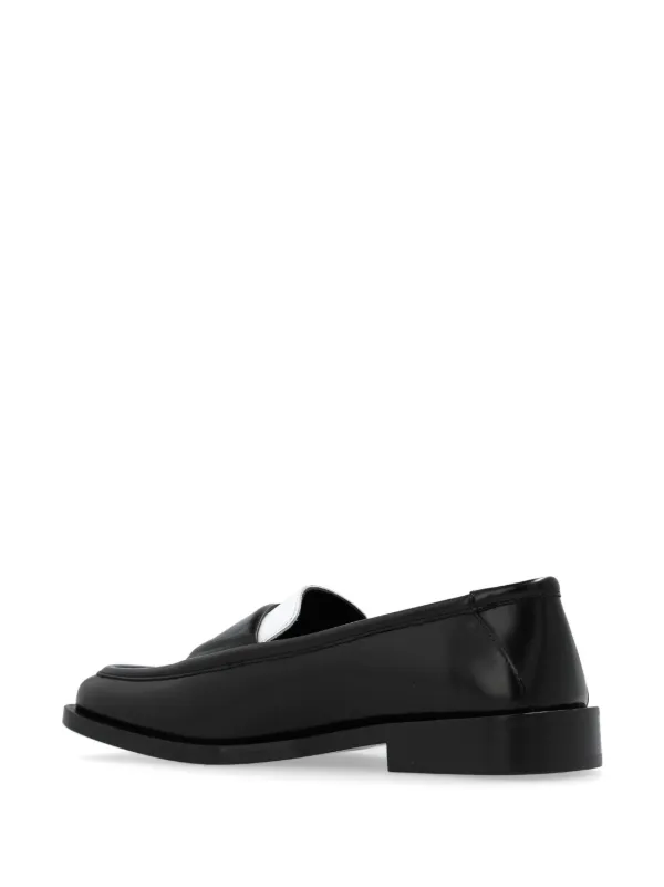 The Attico Amanda two-tone Leather Loafers | White | FARFETCH