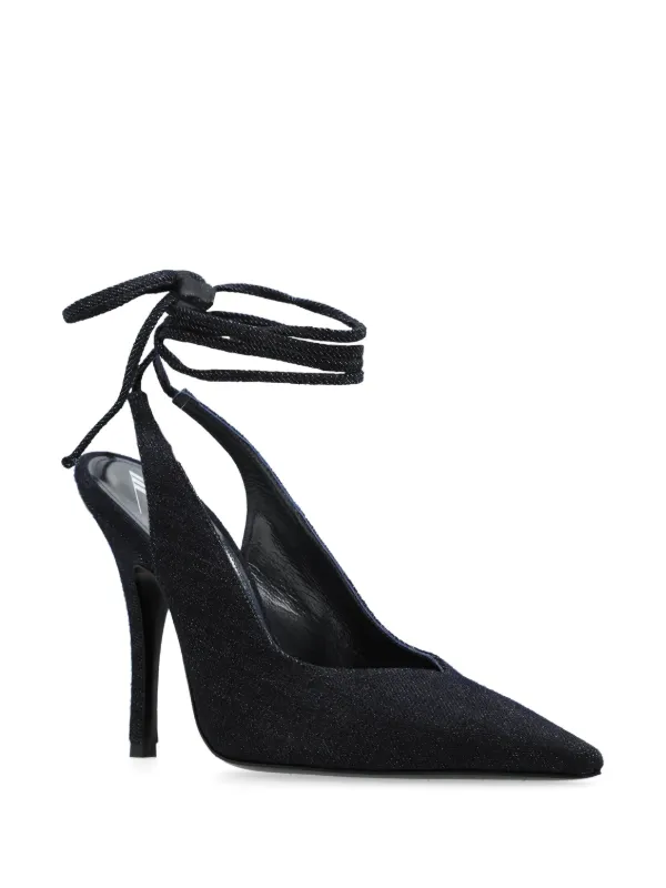 The Attico Venus 105mm レザーパンプス | ブルー | FARFETCH JP