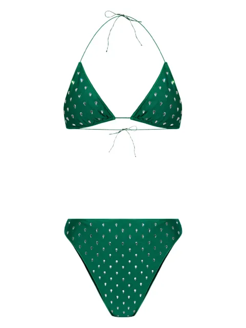 Oséree rhinestone-embellished high-waisted bikini 