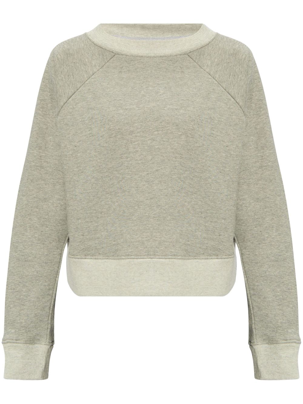Victoria Beckham Logo-embroidered Boat-neck Sweatshirt In Grey