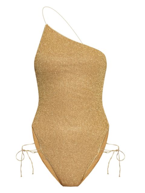 Oséree asymmetric side tie-fastening swimsuit