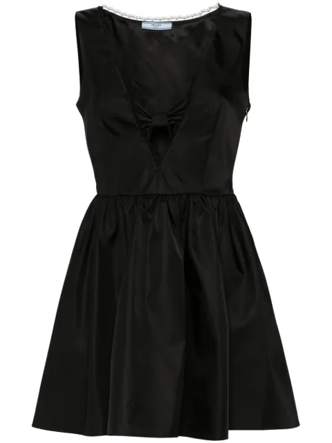 Prada Re-Nylon bow-detail mini dress