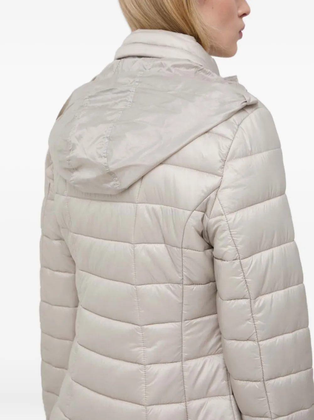 Trussardi Quilted Coat In Neutral
